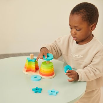 Squirrel Play Wooden Rainbow Stacking Tower