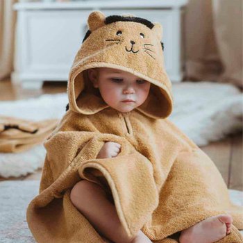 LITTLE Baby Badcape met Dierengezicht assorti