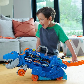 Hot Wheels City Let's Race Ultimate T-Rex Transporter Playset