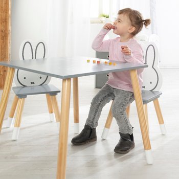 roba Kindertisch mit Stühlen 3-tlg. Holz Toys aus | Kindersitzgruppe Deutschland grau Smyths