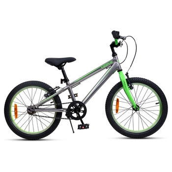 18 Zoll Kinderfahrrad Verve ACE silbergrau/neongrün