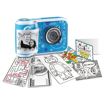 VTech - Appareil Photo KidiZoom Print Cam - Bleu