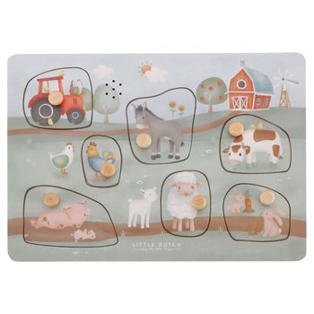 LIttle Dutch houten geluidenpuzzel Little Farm
