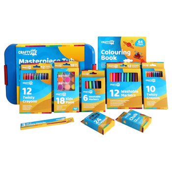 Crafty Co.Ultimate Colouring Collection Masterpiece Tub Art Set 90 Piece