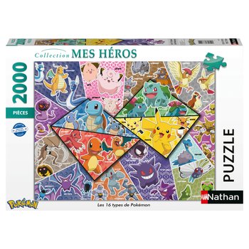 Pokémon - Puzzle Les 16 Types de Pokémon 2000 Pièces