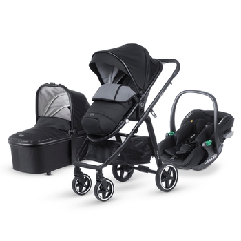 miniuno Cloud 9 3-in-1 Travel System with Recliniie i-Size R129 Car Seat Black
