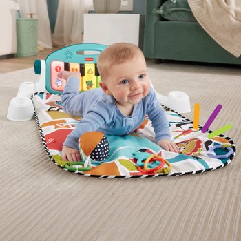 Fisher-Price Glow and Grow Kick & Play Piano Baby Gym Blue