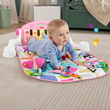 Fisher-Price Glow and Grow Kick & Play Piano Baby Gym Pink