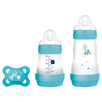 MAM Easy Start Anti-Colic Babyflesjes 160-260 ml Elements Starterset S met Fopspeen assorti
