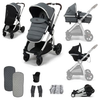 Panorama XTi by Babylo 2-in-1 Travel System with EnfaSafe i-Size R129 Car Seat Granite