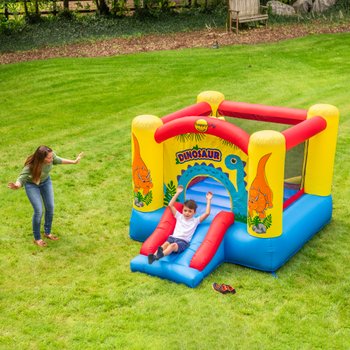 HappyHop Dinosaurier Hüpfburg mit Rutsche