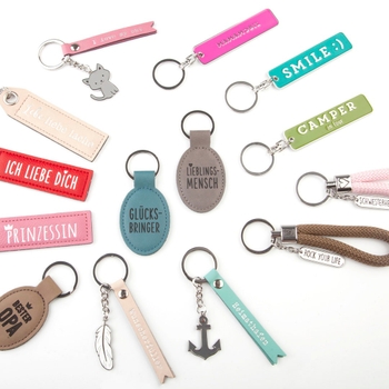 Schlüsselanhänger Vergiss mich nicht sortiert