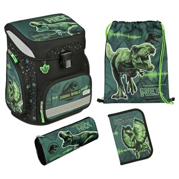Scooli EasyFit Jurassic World Schulranzen Set grün/schwarz