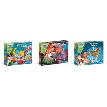Science & Jeu - Lot 3 Jeux : Bundle Cristaux + Volcan + Triops