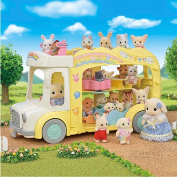 Sylvanian Families Set Rainbow Fun Nursery Bus
