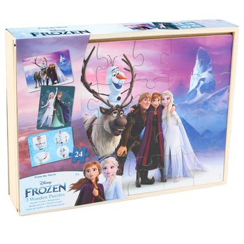Disney Frozen Houten Puzzel 3x 24 Stukjes
