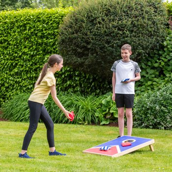 Wooden Cornhole Board with Bean Bags Set
