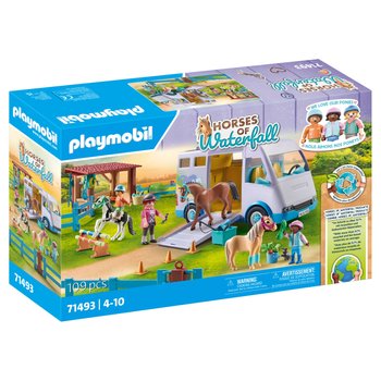 Playmobil - Horses of Waterfall 71493 Van pour Cheval et Poneys avec Enclos