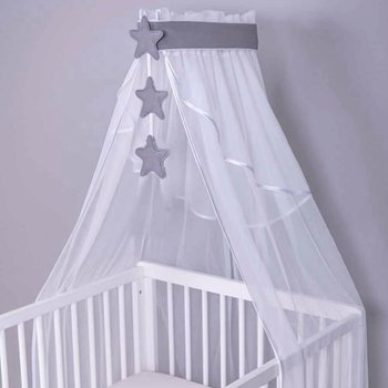 LITTLE Betthimmel aus Chiffon mit Sternen-Bordüre