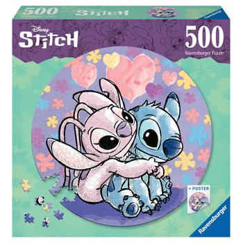 Ravensburger Ronde Puzzel Disney Stitch en Angel 500 Stukjes