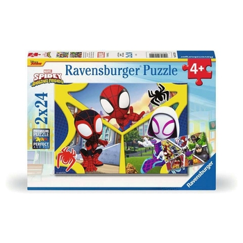 Ravensburger Puzzel Marvel Spidey en zijn Super-vrienden 2x24 Stukjes