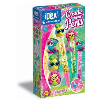Idea! Clementoni - Crée Tes Stylos Tropical