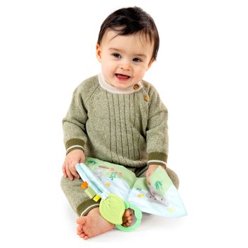 Ingenuity - Livre d'Activités en Tissu Multi-sensoriel avec Anneau de Dentition Nate