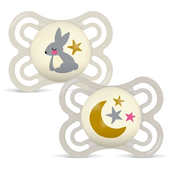 MAM Schnuller 0-6 Silikon Gr. 1 Perfect Night 2er Set Leuchtschnuller sortiert