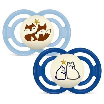 MAM Schnuller 16+ Silikon Gr. 3 Perfect Night 2er Set Leuchtschnuller sortiert