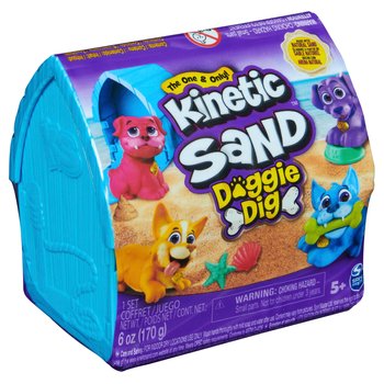 Kinetic Sand Doggy Dig Set mit Strandsand und 2-in-1-Hunde-Figur 170 g sortiert