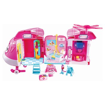 Super Wings - Coffret Hélicoptère de Sauvetage Dizzy 4-en-1 avec Accessoires