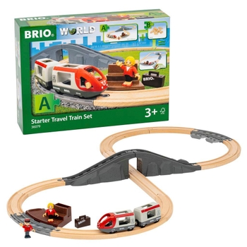 BRIO Bahn 36079 Starterset A Eisenbahn mit Schienen und Zubehör