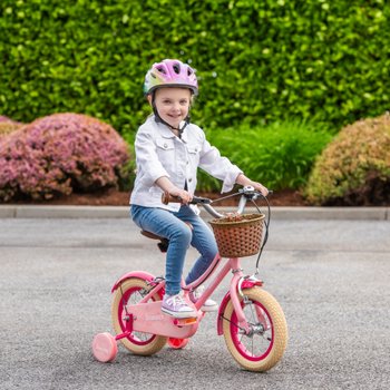 12 Zoll Kinderfahrrad Verve Summer mit Stützrädern rosa