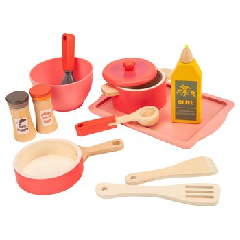 Kitchen Corner Kinderküche Zubehör Kochgeschirr aus Holz