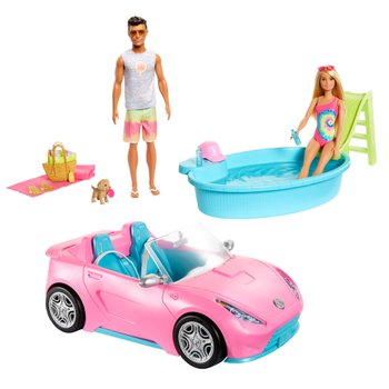 Barbie - Beach Ensemble Poupées, Véhicule, Piscine et Accessoires