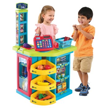 Kitchen Corner Grocery Store Playset with Accessories 64 Pieces