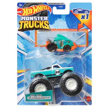 Hot Wheels - Monster Trucks 1/64 Pack 2 Véhicules - Modèle Aléatoire
