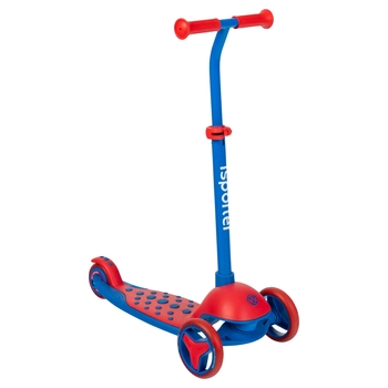 iSporter Mini Folding 3 Wheel Scooter with LED Wheels Red