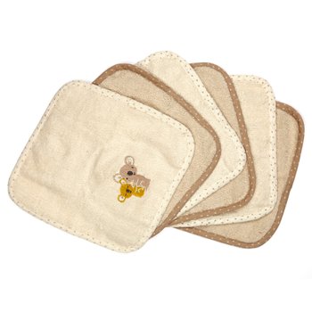 Lilly & Finn Washandjes 6-Pack bruin/beige