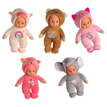 Kuschelpuppe im Tierkostüm sortiert