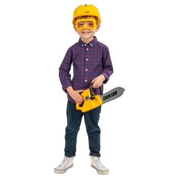 Coffret d'Outils avec Tronçonneuse, Casque et Lunettes de Protection