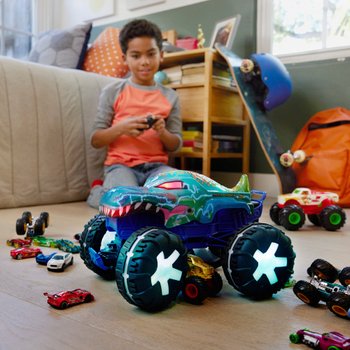 Hot Wheels - Monster Trucks 1/15 Voiture Télécommandée Mega Wrex