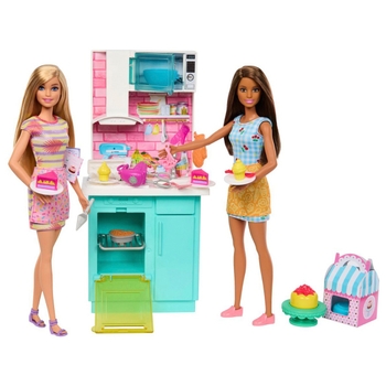 Barbie Keuken Celebration Fun Bakkerij met Poppen en Accessoires