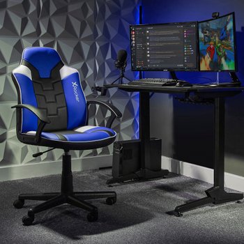 X Rocker Apollo eSports Mid-Back Office Gaming Chair - Blue