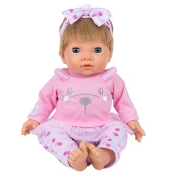 Tiny Treasures Weighted Baby Doll Pink Bunny 44cm