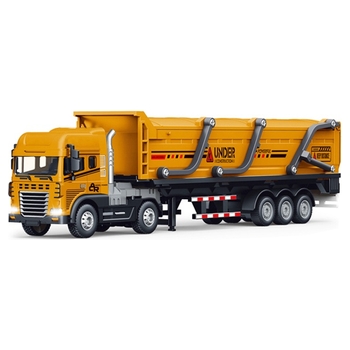 Diecast Lights and Sounds Gravel Trailer Truck 1:24 Scale