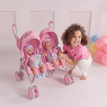Ivy & Lily Baby Doll Twin Stroller Pink