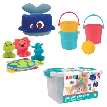 Ludi - Valisette de Bain Avec 9 Jouets