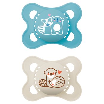 MAM 0-6 Months+ Original Dummies 2 Pack Blue