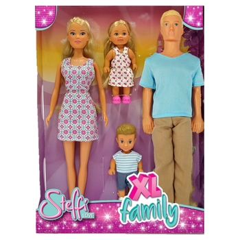 Steffi LOVE Puppen XL Family Set mit Tommy und Evi Love